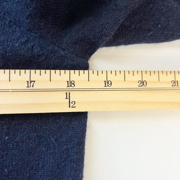 J. Crew Italian Cashmere Navy Blue Crewneck Pullover Sweater - Size XXS - Picture 5 of 6